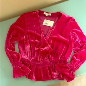 Intermix Velvet Hot Pink Top